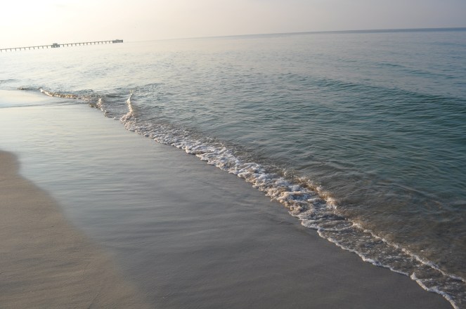 Morning sun and waves