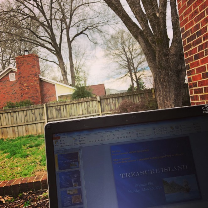 When you gotta lesson plan, but you also gotta be outdoors...